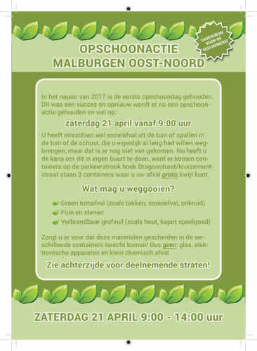 21 April – tuinopknap & opschoonactie Malburgen Oost-Noord