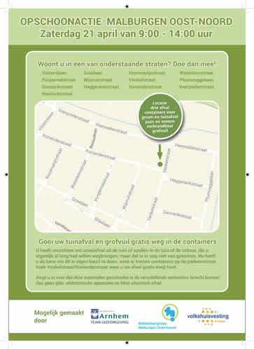 21 April – tuinopknap & opschoonactie Malburgen Oost-Noord