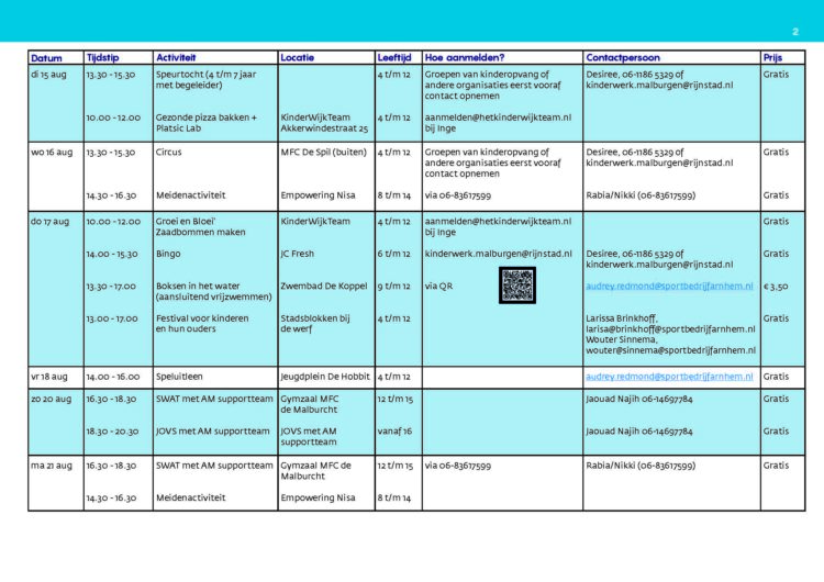 Een extra-extrá uitgebreid en gevarieerd zomerprogramma!