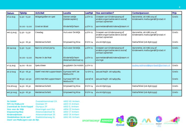 Een extra-extrá uitgebreid en gevarieerd zomerprogramma!